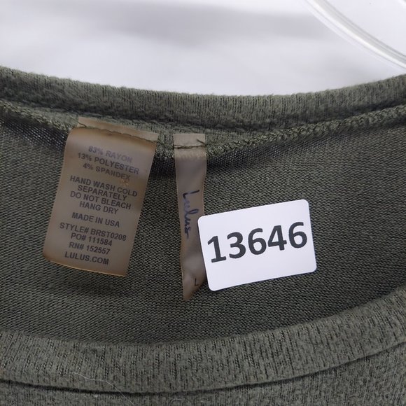 lulus green sweatshirt women size large - Picture 4 of 7